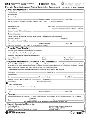 Fillable Online Provider Registration And Claims Submission Agreement