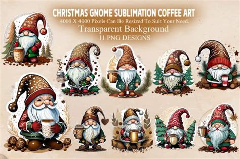 Christmas Gnome Sublimation Coffee Art Graphic By T Shirtdesign Bundle