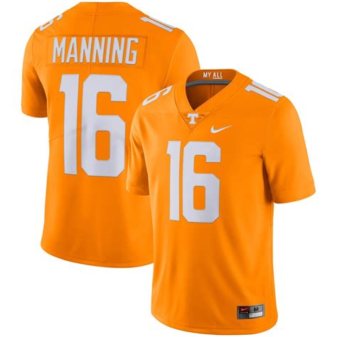 Men's Nike Peyton Manning Tennessee Orange Tennessee Volunteers Alumni ...