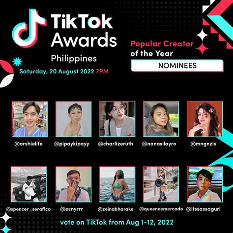 Here Are The Nominees Of The TikTok Awards Philippines 2022 | PEP.ph