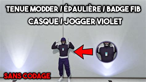 Avoir Une Tenue Tryhard Modder Jogger Violet Et Casque Sans Codage