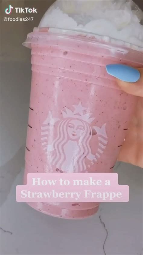 How To Make A Strawberry Frappe 🍓🥤 Recettes De Boissons Patisserie Facile Et Rapide Trucs De