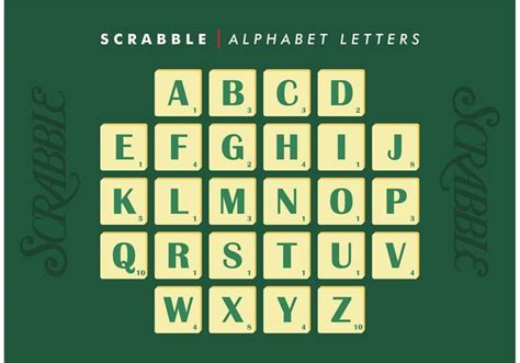 Scrabble Alphabet Letters Vector - Download Free Vector Art, Stock ...