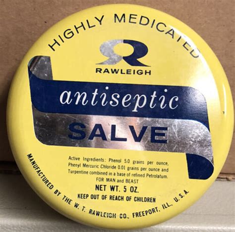 Vintage Rawleigh Antiseptic Salve Medicine Tin EBay