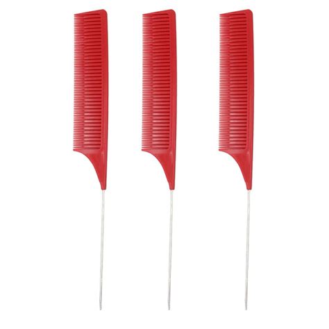 Ejwqwqe Abs Fine Sectioning Weave Highlighting Foiling Hair Comb For Combs Pin Tail 3pc