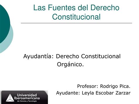 Ppt Las Fuentes Del Derecho Constitucional Powerpoint Presentation