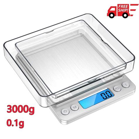 3000g/0.1g Food Scale, Digital Kitchen Scale Weight Grams and Ounces ...