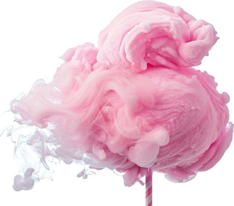 Ai Generated Fluffy Pink Cotton Candy On Stick Png 42655211 Png