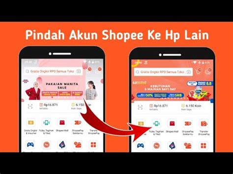 Cara Memindahkan Akun Shopee Ke Hp Lain Youtube