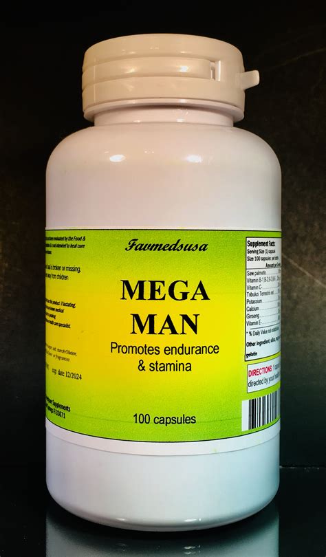 Mega Man Multi Vitamins Tribulus Terrestris Ginseng 100 Capsules