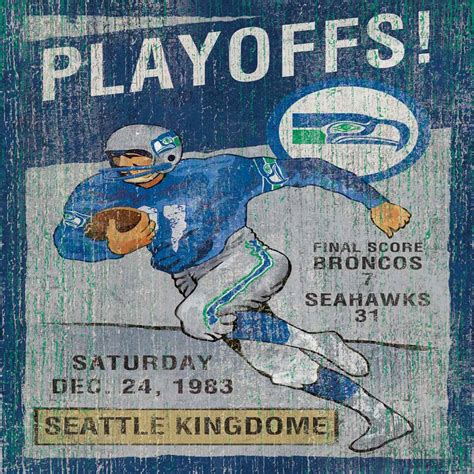 NFL Seattle Seahawks Vintage Wall Art | AmericanGamingSupply