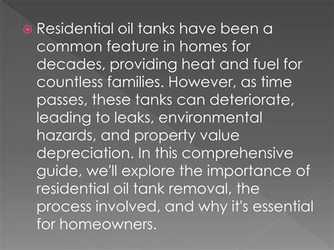 Ppt Essential Guide To Residential Oil Tank Removal Safe And Eco