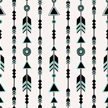 Tribal Style Arrows Seamless Pattern Navajo White American Vector