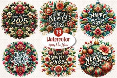 Happy New Year Bundle Designs Graphics