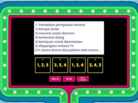 KUIS TEKS DRAMA SMP KELAS 8 Gameshow Quiz