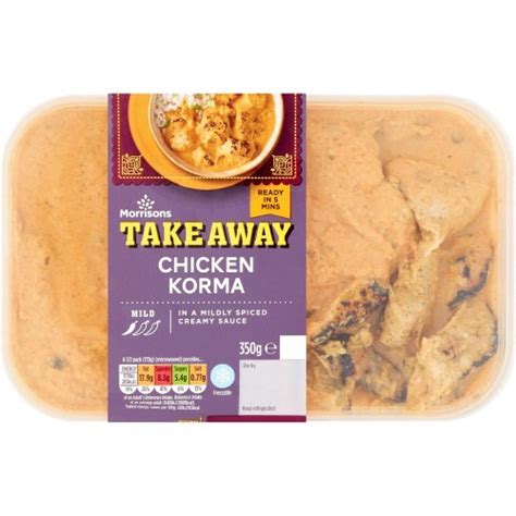 Morrisons Indian Takeaway Chicken Korma Chicken Tikka Masala Meal For