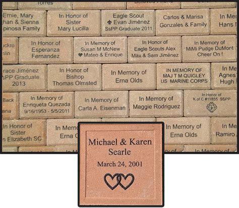 Engraved Pavers | Brick Fundraiser | Donor Bricks