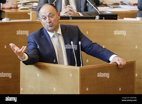 Walloon Minister President Willy Borsus Pictured During The Speech L