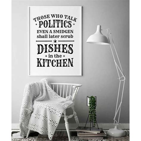 No Politics Sign Printable Holiday Decor Poster Art - Etsy UK