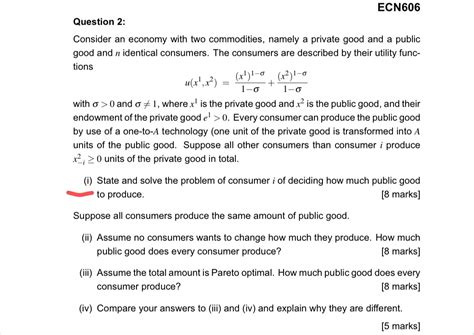 Solved Question Consider An Economy With Two Commodities Chegg