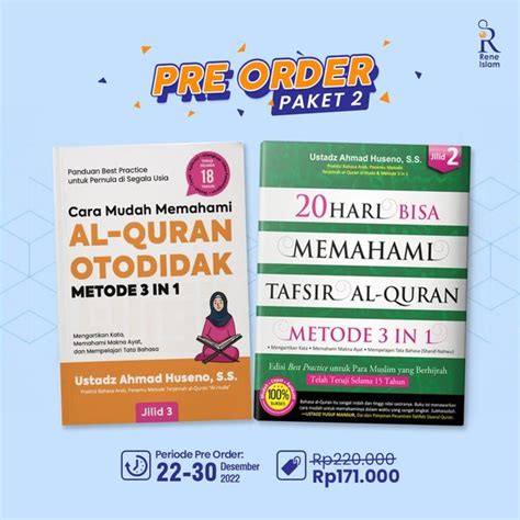 Jual Pre Order Paket Buku Cara Mudah Memahami Al Quran Otodidak Metode