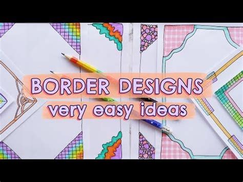 EASY BORDER DESIGN for NOTEBOOK and PROJECT FILE 🌜 AESTHETIC FRONT PAGE ...