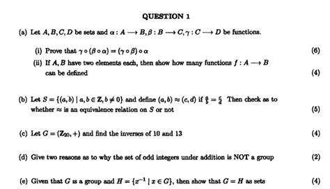 Solved Question A Let A B C D Be Sets And A A B B B Chegg