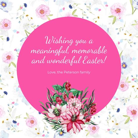 Spring Square Easter Card Venngage