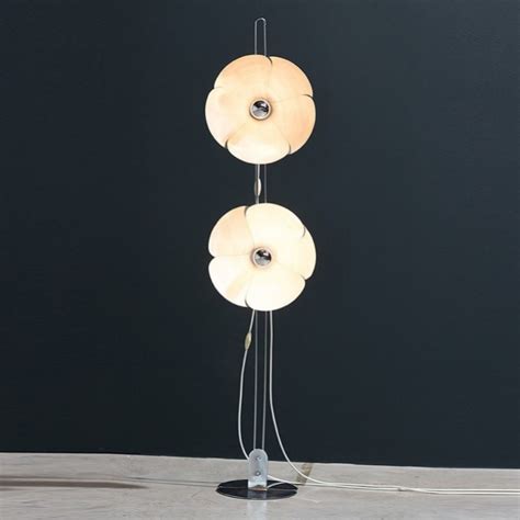 Silver Flower Mid Century Modern Floor Lamp 2093 | Ping Lighting