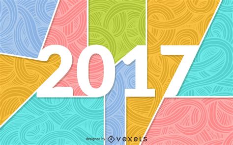 2017 Banner With Colors Vector Download