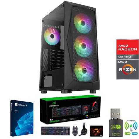 Ripley PC GAMER AMD RYZEN 5 5500 32GB RAM RX 6600 2TB WIFI