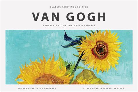 Van Gogh S Art Procreate Brushes Color Swatches Design Cuts