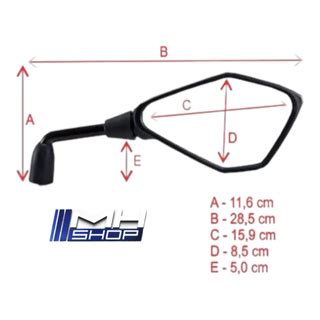 Par Retrovisor Kawasaki Z400 Rebaixado 90º Longa Rosca Honda Shopee