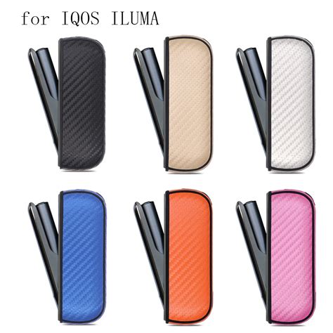 Anti Slip Carbon Fiber Leather Case For Iqos Iluma Cover Bag Cases For