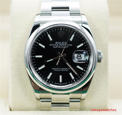 FSOT Rolex 126200 DATEJUST 36 BLACK STICKS DIAL OYSTER BAND 2020