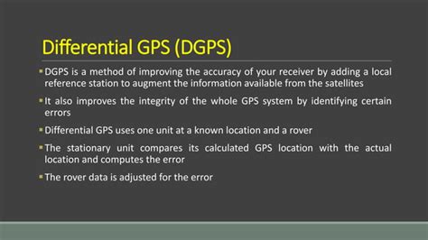 DIFFERENTIAL GPS DGPS PPT