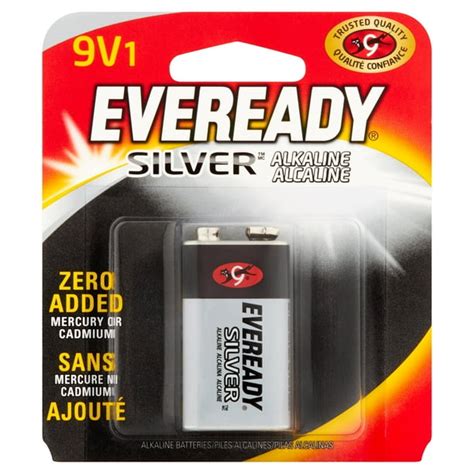 Eveready Silver Alkaline 9v Batteries 1 Pack Of 9 Volt Batteries