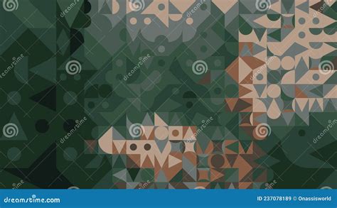 Mosaic Art Shapes Abstracts Backgrounds Stock Illustration