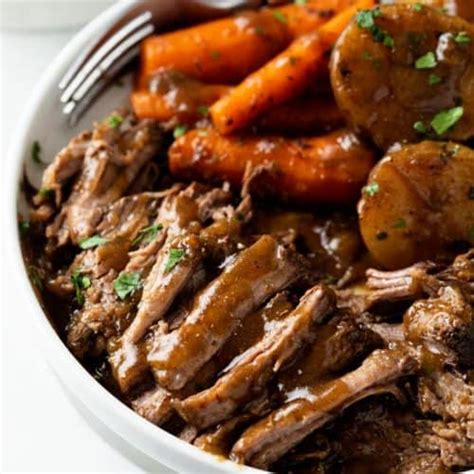 Crock Pot Pork Roast and Gravy - The Cozy Cook