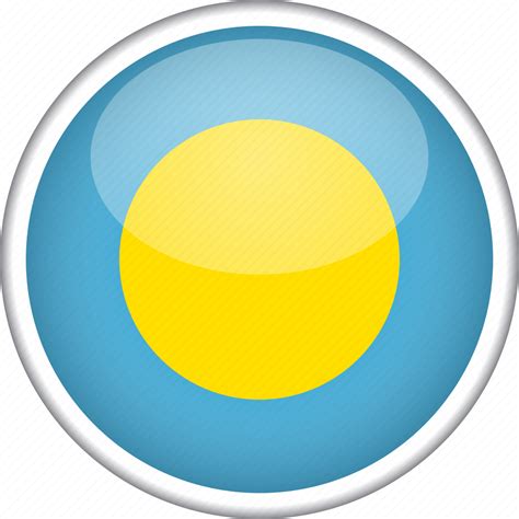 Circle Country Flag National Palau Icon Download On Iconfinder