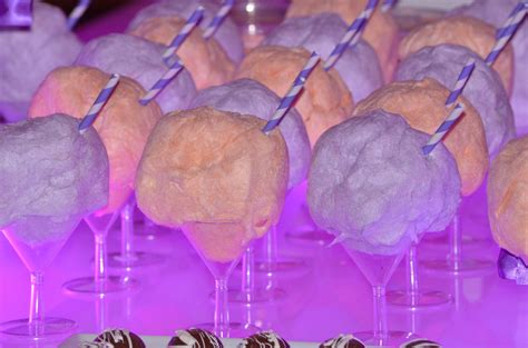 Purple Cotton Candy In Martini Glasses To Add A Touch Of Fun Ideas For Ashlyn And Johns