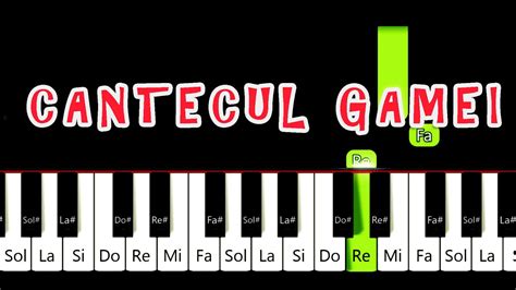 Cantecul GAMEI Lectie PIAN Cantece COPII Chords - Chordify