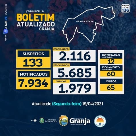 BOLETIM EPIDEMIOLÓGICO DIÁRIO COVID 19 ATUALIZADO EM 19 04 2021