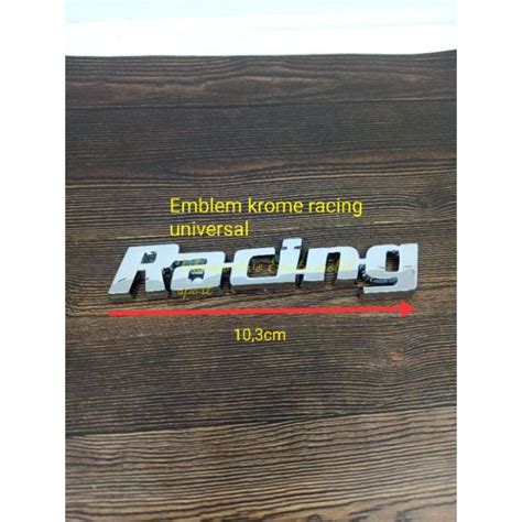 Emblem Logo Stiker Tulisan Huruf Lambang Racing Krom Semua Mobilemblem