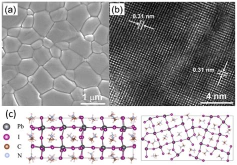 Experimental SEM A And TEM B Pictures Of MAPbI3 Thin Film Revealing