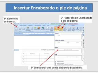 C Mo Insertar Encabezado Y Pie De P Gina En Word Ppt