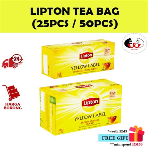 Lipton Yellow Label Black Tea Tea Bags Lipton Teh Uncang [2g] 25pcs 50pcs Shopee Philippines