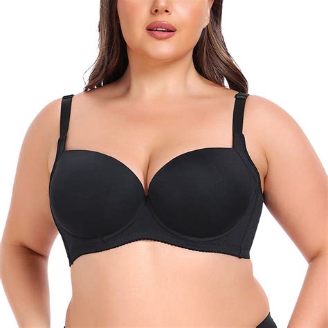 Munlar Lightly Lined Women S Bra Push Up Wire Free Black T Shirt Bra