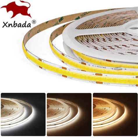 FOB COB CCT LED Strip Light 608 624 Leds M High Density Flexible COB