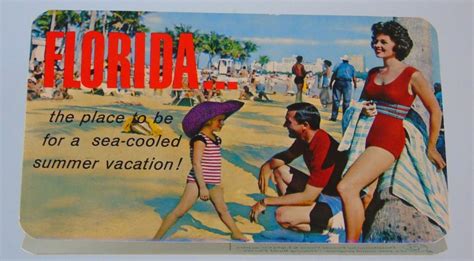 Vintage Postcard Florida The Place To Be For A Sea Cooled Summer